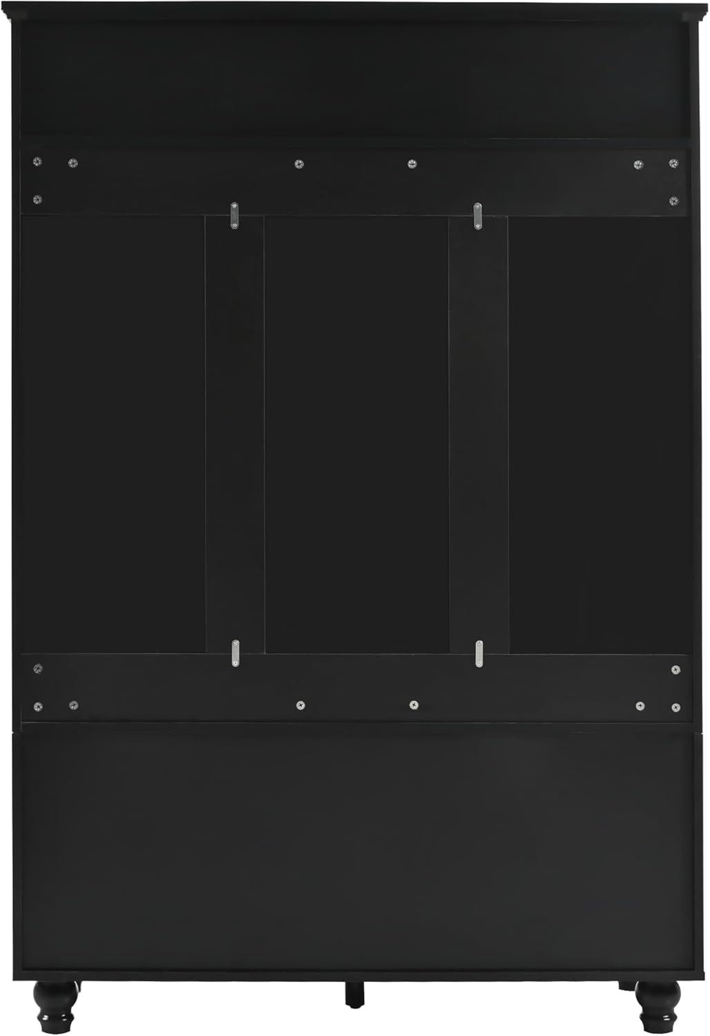 Merax Wood Hall Tree with Shoe Storage Bench for Entryway, 5-in-1 Coat Rack with 4 Hooks and Shelves for Entrance, Hallway Black
