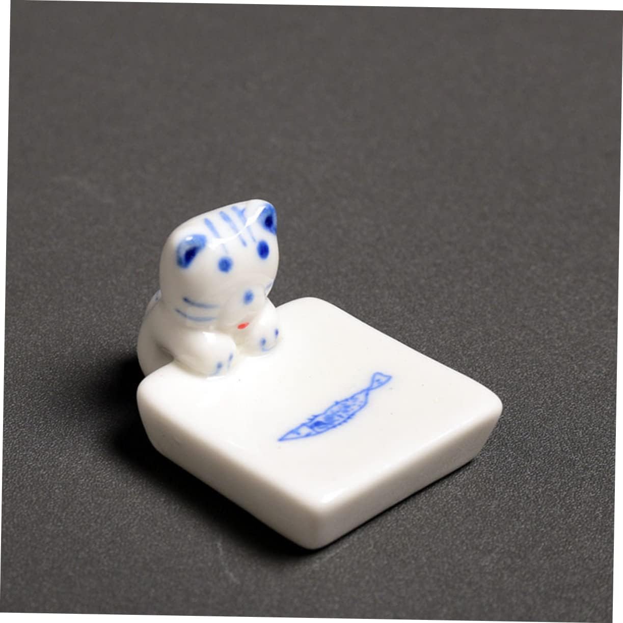 Cute Cat Chopsticks Rest Ceramic Kitten Chopstick Holder Japanese Style Chopstick Pillow for Easy Cleaning