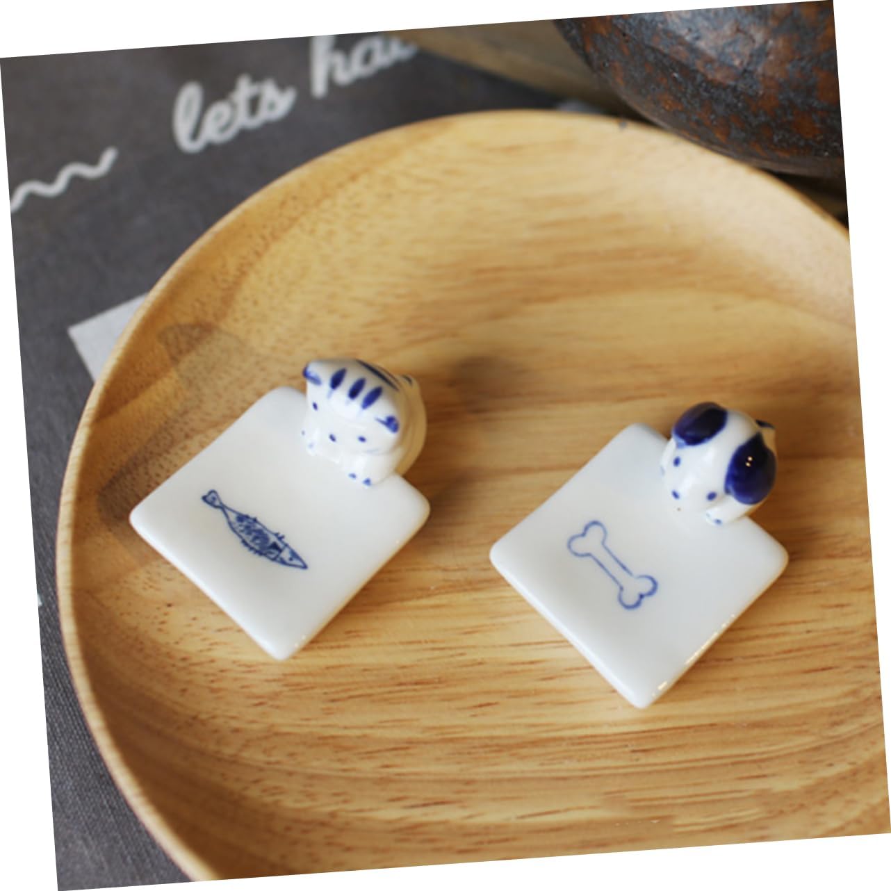 Cute Cat Chopsticks Rest Ceramic Kitten Chopstick Holder Japanese Style Chopstick Pillow for Easy Cleaning