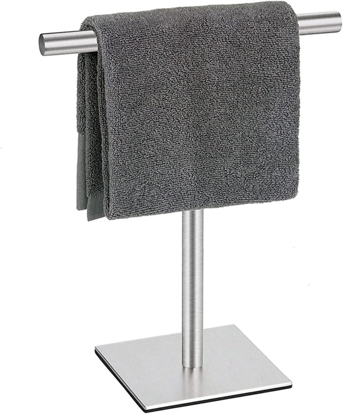 Freestanding Towel Rack for Bathroom Bath Towel Holder Standing on Floor Double Towel Bar Brass Chrome